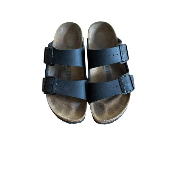 Birkenstock Shoes - Birkenstock Arizona Bs Narrow Fit Leather Sandal Black Women’s 37